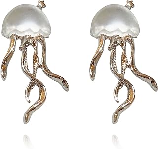 RCHENGYANUIMA Statement Jellyfish Ocean Animals Sea Studs Earrings Beach Jewelry Gifts for Women Girls