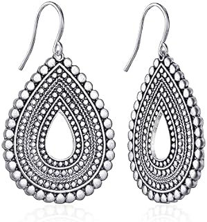 Boho Dangle Earrings: Elegant Two-Tone LILIE&WHITE Hammered Long Bar Drop Design on French Wire Backs for Women - Sophisticated Brass Jewelry Without Gemstones