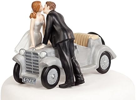 Wedding Collectibles Car Wedding Cake Toppers Bride and Groom | I'll Love U 4 EVER Car Wedding Cake Topper | Unique Keepsake Cake Topper Figurine | Fine Porcelain | 4.5" H x 6.5" L