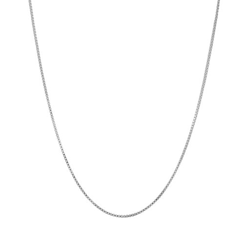 1.3mm Sterling Silver Box Chain – Simple Silver Box Chain Necklace 16-36-inch – Exquisite Silver Box Chain Necklace for Men or Women – No Nickel Sterling Silver