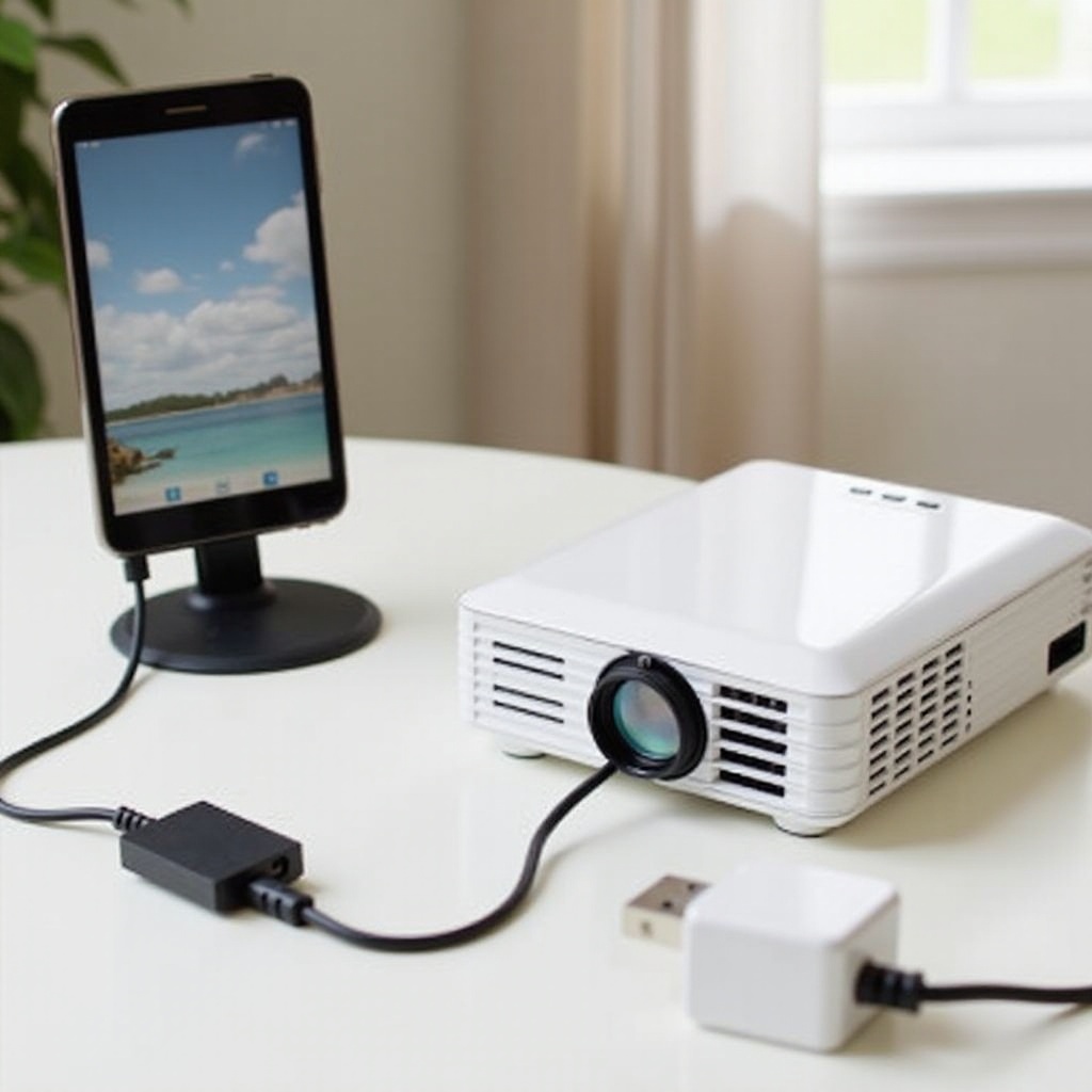 conectar movil a proyector usb