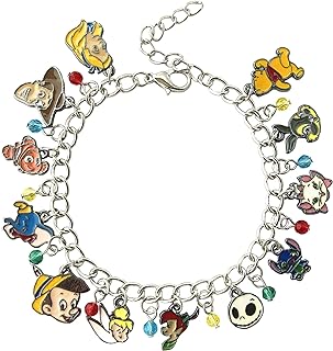 TLDXDOU Amine Charm Bracelet, Stith Winni Pooh Peter Pan Tinker Bell Bracelets for Women, Men, Girls and Boys