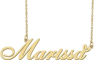 Aoloshow Custom Gold-Plated Stainless Steel Heart Name Necklace with Lobster Claw Clasp and Cable Chain for Women's Celebrations