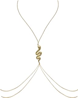 14K Gold Plated Alloy Snake Design Body Chain for Women - Durable, Sexy Accessory for Beach and Wedding Outfits
