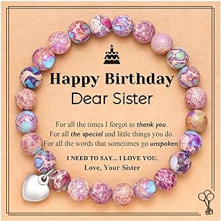 Natural Stone Heart Charm Bracelet with Lobster Claw & Rope Chain - Perfect Birthday Gifts for Women & Girls by UNGENT THEM