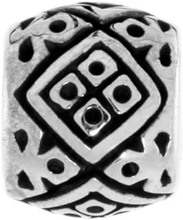 Sterling Silver Freeform Bead Charms for Charm Bracelets fits 3mm Snake Chain Bracelets Oxidized Finish