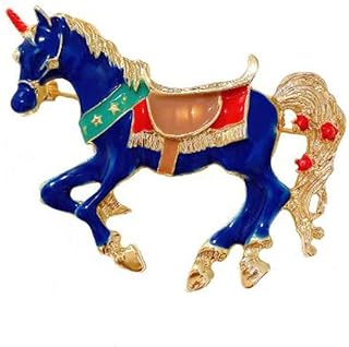 Blue Horse Enamel Pin Horse Brooches Animal Unicorn Lapel Pin Colorful Pin Badge Clothes Pin Accessories