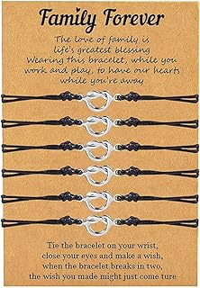 HUASAI 2/3/4/5/6 Pcs Family Bracelets Knot Family Bracelets Set Friendship Gift for Family Best Friends Boys Girls Women Stocking Stuffers for Christmas