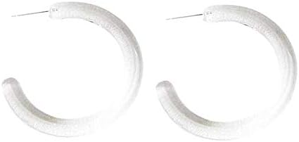 50mm Transparent Acrylic Hoop Earrings with La Pousette Clasps for Women, Chic Round Circle Design