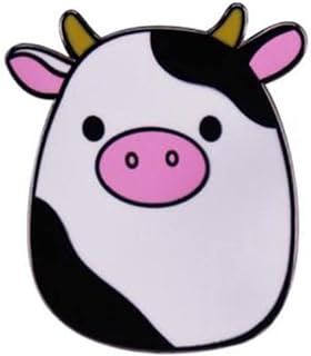 Cute Cow Brooch Cartoon Cow Pin Decoration Farm Animal Badge Unisex Rhinestone Inlaid Cloth Pins Calf Jewelry Gift for Christmas Day