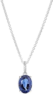Pandora Sparkling Statement Halo Pendant Necklace - Adjustable Chain Necklace with Lobster Clasp - Jewelry for Women - Sterling Silver & Man-Made Crystal - 17.7", With Gift Box
