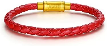 Leather Bracelet Charm Bracelets Cuff Bracelets with Stainless Steel Friendship Bracelets aesthetic Bracelet for Women Men Couples Link Bracelets Red Black Pink Grey