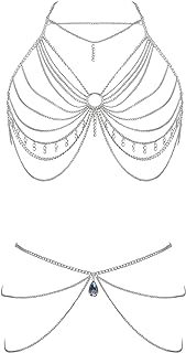 Connie Cloris Womens Sexy Body Chains Suit Two Piece Bikini Beach Body Jewelry