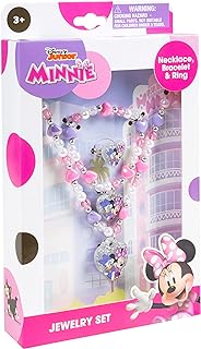 LUV HER Girls Jewelry Set - Dress up 3 Piece Toy Jewelry Box Set with Bead Necklace, Bracelet and Ring - Play Accessories - Ages 3+