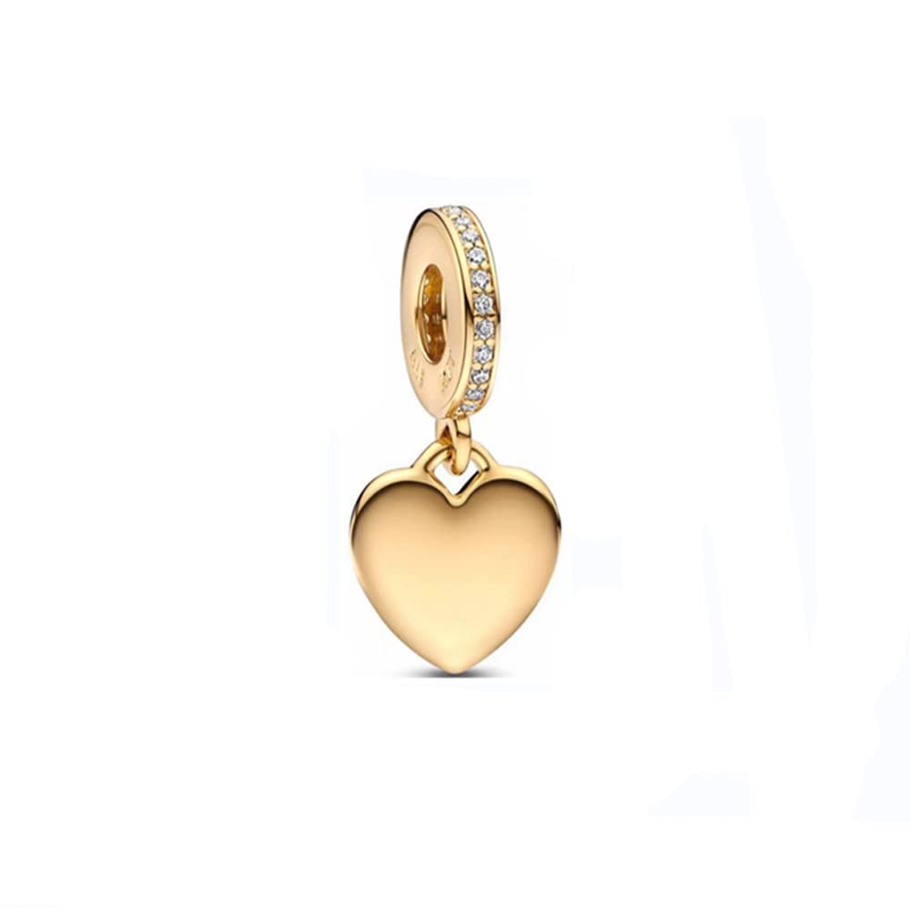 Engravable Silver Charms from PANWOB Jewelry: Movie Hero Design for Bracelets with Cubic Zirconia Gem - Personalized Mother's Day, Birthday, Christmas Gifts for Girls