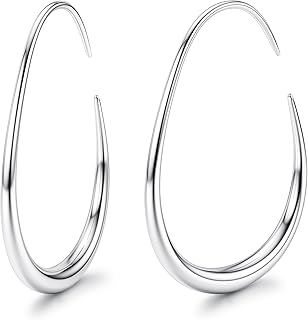 Adramata Boucles d'oreilles Créole pour Femme en Acier Inoxydable, Plaqué Or 18K, Hypoallergéniques, Taille 25/30/35/40MM, Parfaites pour Tenues de Soirée et Cadeaux Élégants