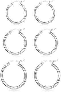 Gold Hoop Earrings Set 14k Real Gold Plated Huggie Earrings Hypoallergenic Chunky Jewelry for Christmas Gift for Girl Women