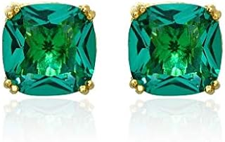 Sterling Silver 10mm Cushion Cut Solitaire Small Stud Earrings