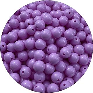 1000pcs 6mm Violet Acrylic Round Beads by Pinhoollgo - Quality Craft Beads for DIY Necklace and Bracelet Jewelry Making