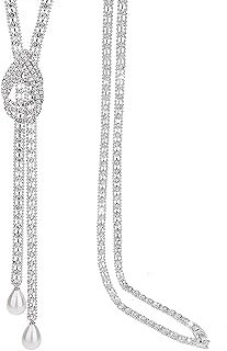 Gleamart Long Pendant Sweater Necklace