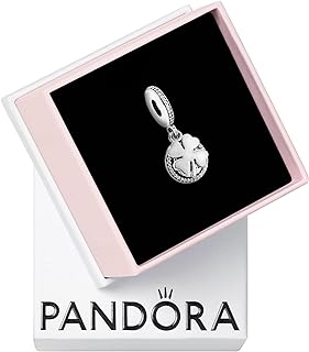Pandora Lucky Four-Leaf Clover Dangle Charm - Compatible Moments Bracelets - Jewelry for Women - Gift for Women in Your Life - Made with Sterling Silver & Cubic Zirconia, With Gift Box