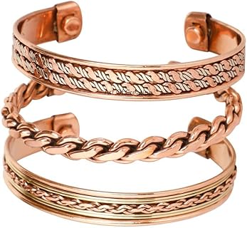 Handmade Pure Copper Bracelets Cuff And Kada For Men And Women | Adjustable Spiritual Yoga Jewelry | for Unisex India Pattern