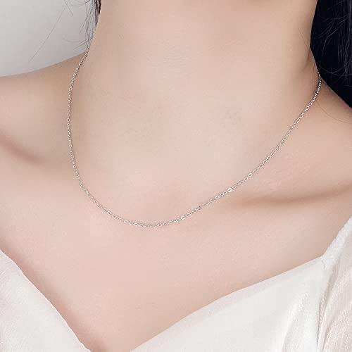 Italian 925 Sterling Silver Necklace For Women Girls 0.9mm Box Chain 1.3mm Rolo Chain O-Chain Lobster Claw Clasp - Pendant Chain - 16 "18" 20 "22" 24 "26" Jewelry Gift