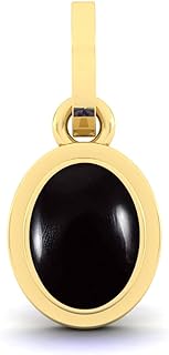 10.00 Carat Oval Black Onyx Pendant Necklace For Women Oval 8X6MM, Gift For Her