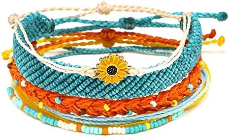 Tarsus Waterproof Adjustable Boho Bracelets Set Braided String Hawaii Jewelry Gifts for Women Teen Girls