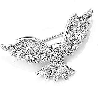 Eagle Bird Brooches Pin for Women/Men Fashion Full Rhinestone Animal Brooch Jewelry