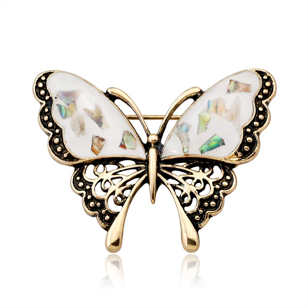 Butterfly Clasp Crystal Butterfly Brooch Pin - Lightweight Alloy Enamel Insect Design - Chic Accessory for Women