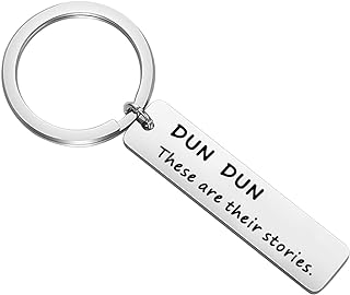 Stainless Steel 'Dun Dun These Are Their Stories' Keychain by CHOORO - Unique, Engraved Design for Style-Conscious Individuals - Perfect Gift for Birthdays and Anniversaries