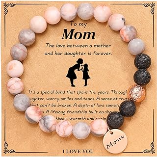 Chakra Charm Bracelet with Lobster Claw Clasp and Rope Chain for Mom/Daughter/Granddaughter/Sister, Stainless Steel Elastic Design