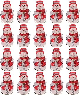 Pin Clasp LED Flashing Snowman Brooch - Durable Plastic Crafted - Perfect for Christmas Celebrations - Pack of 25 Great Gift for Kids and Adults