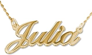 MYKA – Personalized Classic Name Necklace – Custom Made Nameplate Pendant Precious Metals Sterling Silver and Gold – Customized Jewelry – Gift for Women – Gifts for Christmas