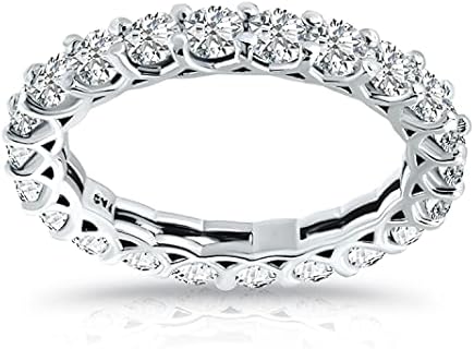 Elegant Sterling Silver Cubic Zirconia Gamer Wedding Ring with Rose Gold Flash for Women - Round Cut, Eternity Band Design