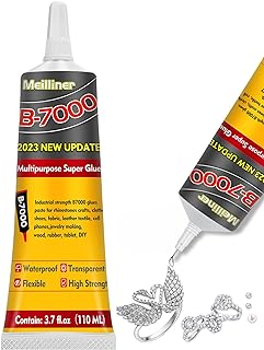 B7000 Jewelry Glue Clear for Rhinestone, 0.9 fl oz Craft Adhesive Glue with Precision Tip Multi Function Fabric Glue for Metal Stone Graduation Photo Charms Nail Art Bead Jewelry Wood Glass (1 Pack)