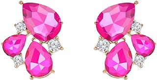 TRWWELL Rhinestone Stud Earrings Small Fancy Crystal Cluster Earrings for Women Brides Dainty Marquise Stud Earrings for Wedding Party Prom Jewelry Gift