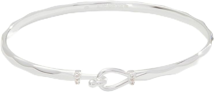 Alex and Ani Silver-toned Eco-friendly Brass Faceted Hook Tension Bracelet, Lightweight and Elegant – Ideal for Everyday Wear or Special Occasions