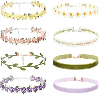 Black Choker Necklace Set for Women Velvet Choker Lace Choker Necklaces Black Lace Choker Set Daisy Choker Necklace Gothic Choker Punk Lace Choker Classic Choker Gifts for Girls