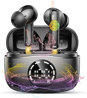 Écouteurs Chalvh Bluetooth 5.4 avec Réduction de Bruit et Autonomie jusquà 48H, Étanche IPX7, Idéal pour le Sport et le Quotidien