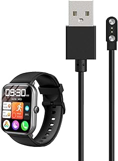 KONXISA マグネット式 USB充電ケーブル、SAIKATIスマートウォッチ用 1.83インチ 耐久性抜群の軽量設計で旅行に最適、優れた安全性を提供