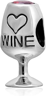 JORLLA Take a Break Coffee Cup Charm 925 Sterling Silver Red Wine Glass Coffee Cup Mug, Sweet Candy Pedant for Women Gilrs Bracelets Gifts for Mom,Grandma,Wife,Daughter,Friends