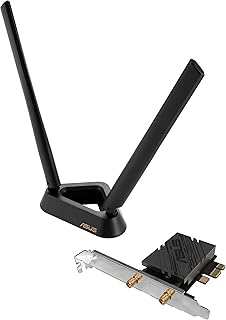 ASUS PCE-BE92BT - Carte Réseau Wi-Fi 7 Tri-Bande avec Bluetooth 5.4, 9400 Mbit/s, et Sécurité Réseau WPA3. Idéale pour Gamers et Professionnels qui cherchent des Connexions Ultra-Rapides et Sécurisées