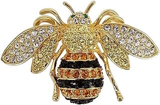 RUCINNI Honey Bee Brooch with Crystals (8926BK)