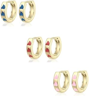 Love Heart Huggie Earrings For Women Girls Gold Small Cartilage Hoop Earrings Ear Piercing Little Hoops Earrings for Women Hypoallergenic Lightweight Jewelry Gift Valentine's Day