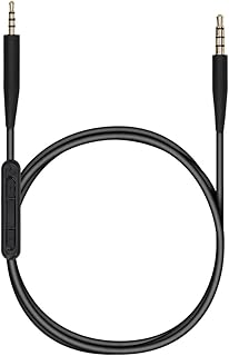 kwmobile Kabel für Bose QuietComfort 35 mit Mikrofon, Lautstärkeregler, 140 cm Länge und 3,5 mm Klinke. Ideal für Smartphones und Tablets, komfortabel und einfach zu installieren