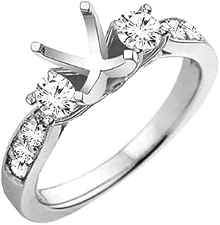 Dazzlingrock Collection Princess Cut Bezel Engagement Ring with Natural White Diamond for Women in Rose Gold Design