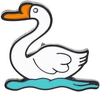 Lovely Enamel Animal Brooch for Women Girls Small Cute Goose Swan Swimming Animals Hat Bag Suit Brooches Lapel pins Hypoallergenic Lightweight Fashion Chic Easter Holiday Jewelry Gifts