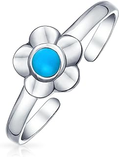 Personalized Mid Finger Nature Leaves, Vines, Sunflower, Daisy, Black Rose Flower Midi Band Toe Ring Pinky Ring For Women Teen Oxidized .925 Silver Sterling Adjustable Customizable